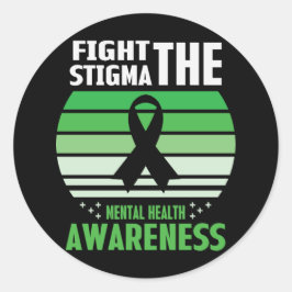 Stigma Mental Health Awareness Maand bestrijden Ronde Sticker