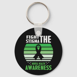 Stigma Mental Health Awareness Maand bestrijden Sleutelhanger