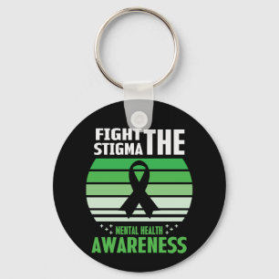 Stigma Mental Health Awareness Maand bestrijden Sleutelhanger