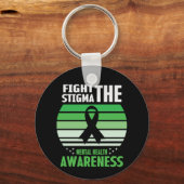 Stigma Mental Health Awareness Maand bestrijden Sleutelhanger (Achterkant)