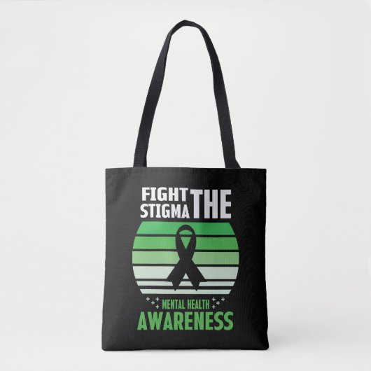 Stigma Mental Health Awareness Maand bestrijden Tote Bag (Voorkant)