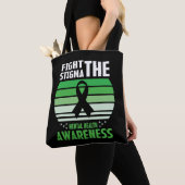 Stigma Mental Health Awareness Maand bestrijden Tote Bag (Dichtbij)