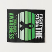 Stigma Mental Health Awareness Maand bestrijden Wandkleed (Voorkant (horizontaal))
