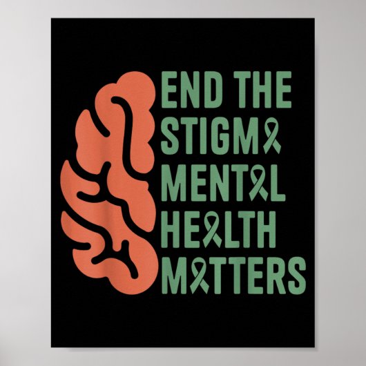 Stigma rondom geestelijke gezondheid beëindigen poster (Voorkant)