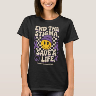 Stigma Stoppen Red Een Leven Groovy Overdosis Bewu T-shirt