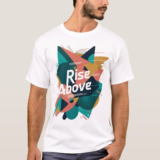 Stijg boven Abstract geometrisch T-shirt - Motivat (Voorkant)