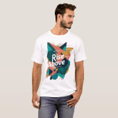 Stijg boven Abstract geometrisch T-shirt - Motivat (Voorkant volledig)
