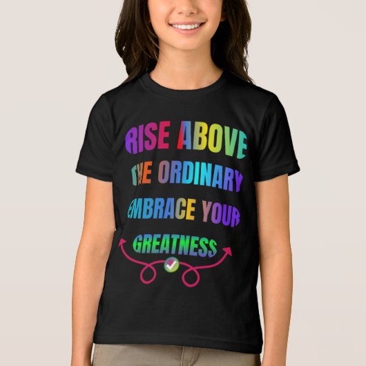 Stijg boven de gewone Omarm je Grootheid Tri-Blend Shirt (Voorkant)