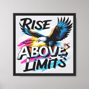 Stijg boven de limieten van de adelaar canvas afdruk