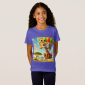 Stijg boven de Stress Giraffe Hete Luchtballon T-shirt (Voorkant volledig)