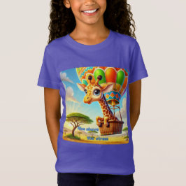 Stijg boven de Stress Giraffe Hete Luchtballon T-shirt