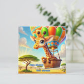 Stijg boven de stress Giraffe platte Kaart (Staand voorkant)