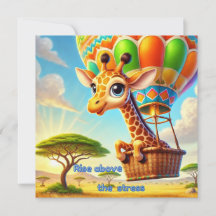Stijg boven de stress Giraffe platte Kaart