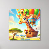 Stijg boven de stress - verheffende Giraffe Canvas Afdruk (Voorkant)