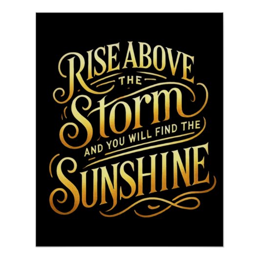 Stijg Boven en Glanzend Poster (Voorkant)