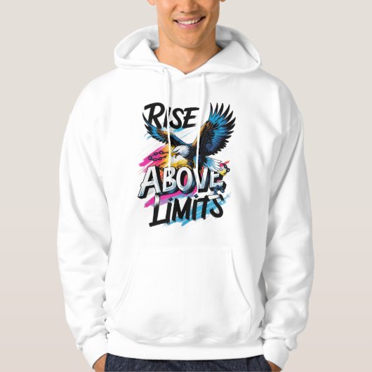 Stijg boven grenzen | Bold Eagle Motivatie Hoodie (Voorkant)
