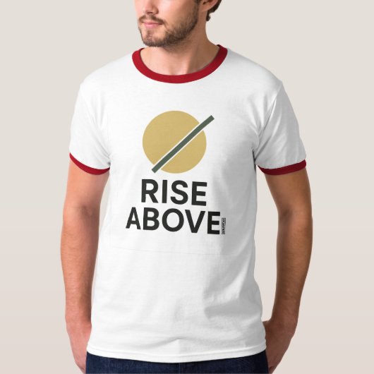 Stijg boven - Minimalistische zon & diagonale bund T-shirt (Voorkant)