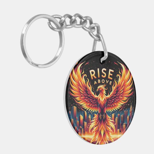 Stijg boven Phoenix Sleutelhanger (Voorkant Links)