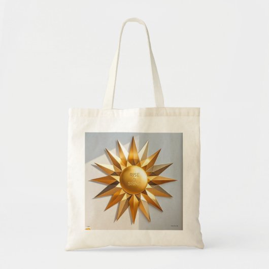 Stijg en glans gouden ster tote bag (Voorkant)