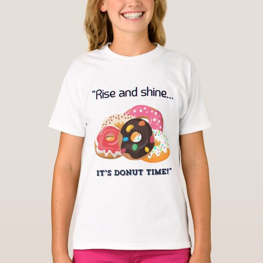 STIJG EN GLANS, ZIJN DONUT TIJD T-SHIRT (Voorkant)