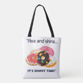 STIJG EN GLANS, ZIJN DONUT TIJD TOTE BAG (Achterkant)