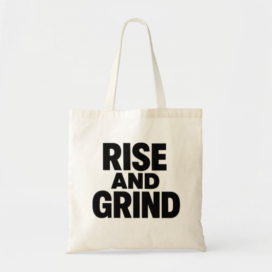 Stijg en Grind Bold Motivatie Canvas tas (Voorkant)