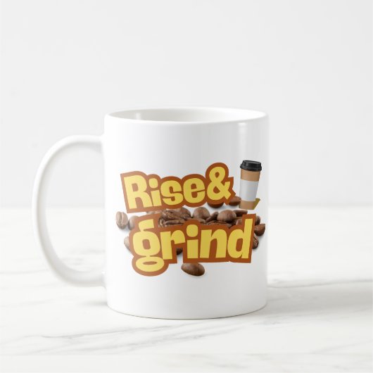 Stijg en grind grappige koffie quote Mok (Links)