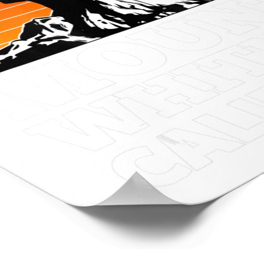 Stijg en klim op de Whitney California Mountain C Poster (Hoek)