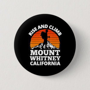 Stijg en klim op de Whitney California Mountain C Ronde Button 5,7 Cm