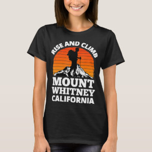 Stijg en klim op de Whitney California Mountain C T-shirt