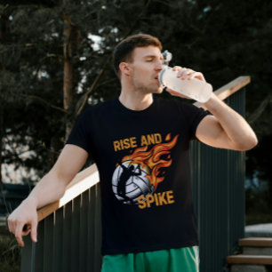 Stijg en Spike Grappig Volleybal T-shirt