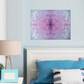 Stijg Hoger Zilver Folie Blok Art Print (Insitu (Slaapkamer))