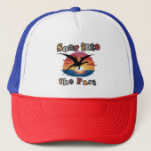 Stijg in het verleden - Pterosaurus Sunset Silhoue Trucker Pet (Voorkant)