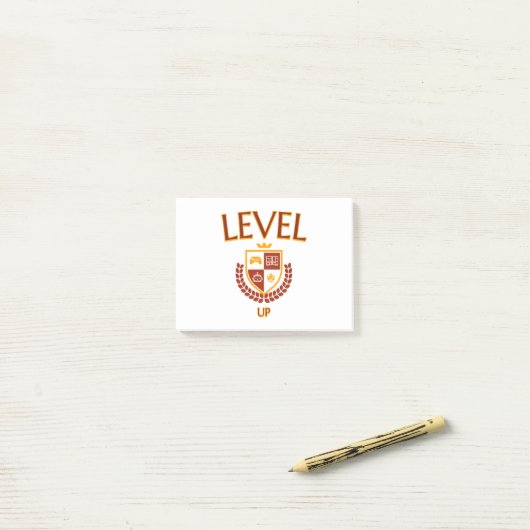 Stijg in level post-it® notes (Op bureau)