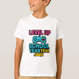 Stijg in niveau schooljaar Gamer Bus Terug naar sc T-shirt