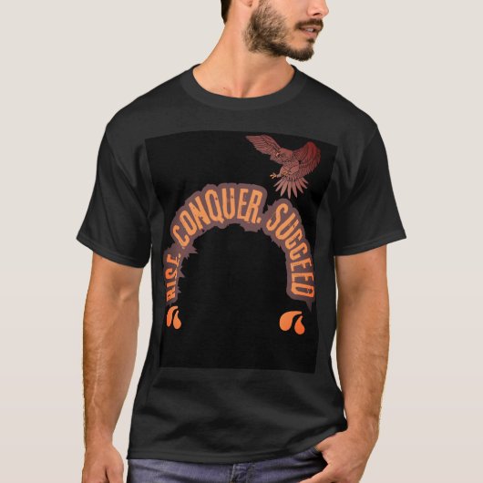 Stijg op. Veroveren. Succes. – Bold Eagle T-shirt  (Voorkant)