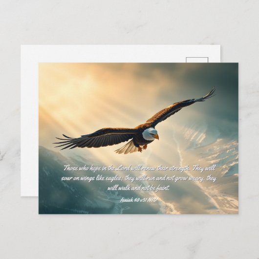 Stijg op vleugels als adelaars | briefkaart (Voorkant / Achterkant)