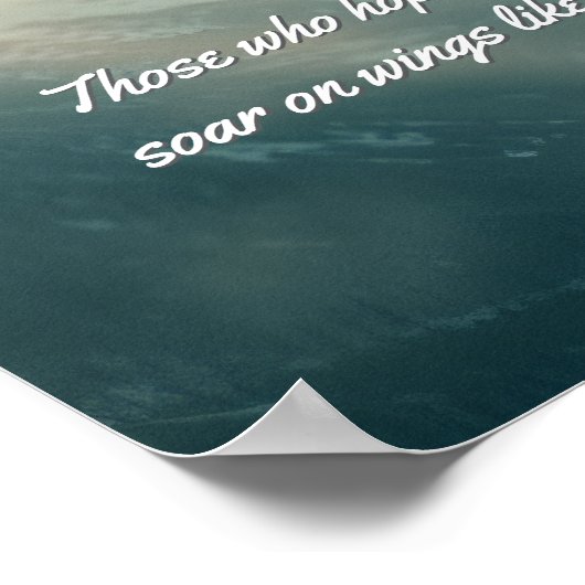 Stijg op vleugels als adelaars | poster (Hoek)