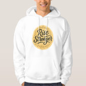 Stijg sterker hand-getrokken hoodie (Voorkant)