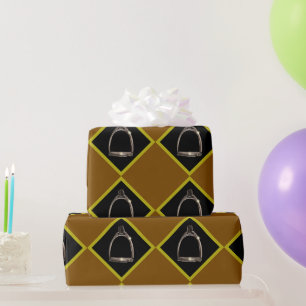 stijgbeugels in diamanten cadeaupapier