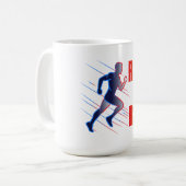 Stijgen en uitvoeren koffiemok (Voorkant links)