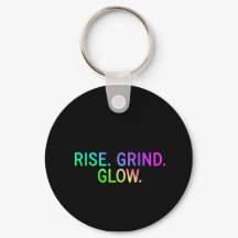 STIJGEN. MALEN. GLOW. – Motivatie Quote Sleutelhan
