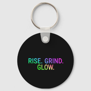 STIJGEN. MALEN. GLOW. – Motivatie Quote Sleutelhan Sleutelhanger