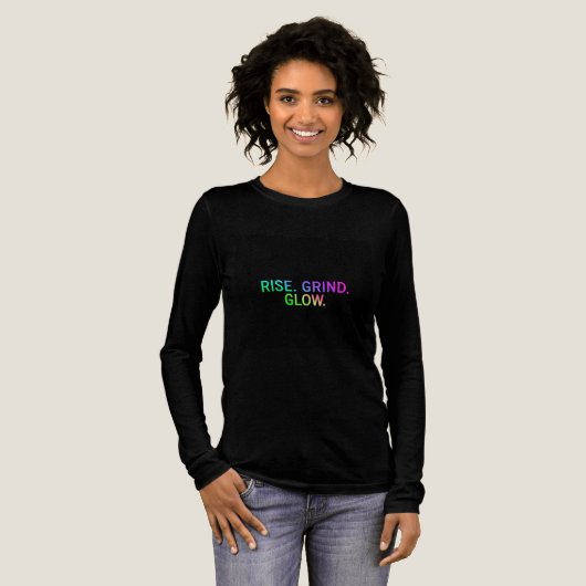 STIJGEN. MALEN. GLOW. – Motivatie T-shirt voor dam (Voorkant)
