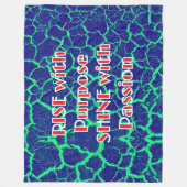 STIJGEN met doel GLANS met passie Fleece Deken (Voorkant)