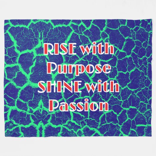 STIJGEN met doel GLANS met passie Fleece Deken (Voorkant (Horizontaal))