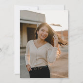 Stijgend Afstudeerder | roze + wit Afstuderen Kaart (Achterkant)