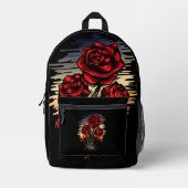 stijgend Roos Bedrukte Rugzak (Voorkant)
