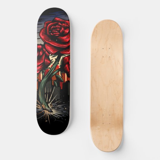 stijgend Roos Persoonlijk Skateboard (Voorkant)
