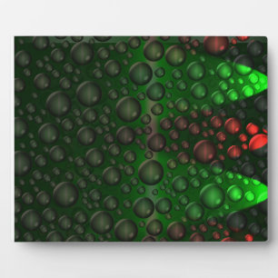 Stijgende bellen (groen&rood) fotoplaat